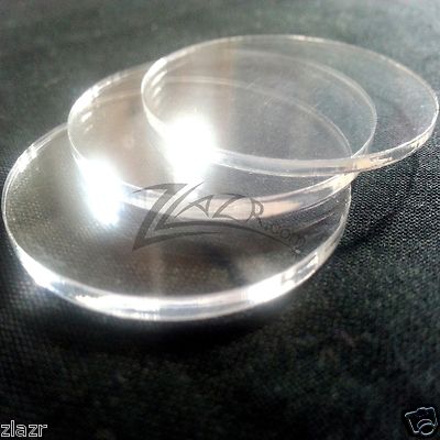 (5 pack) 1''x1/16'' Clear Acrylic Circles Craft Disc Clear Plastic Plexiglass