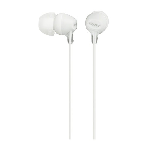Sony MDR-EX15LP Fashion Color EX Series In-Ear Earbud Headphones (White)