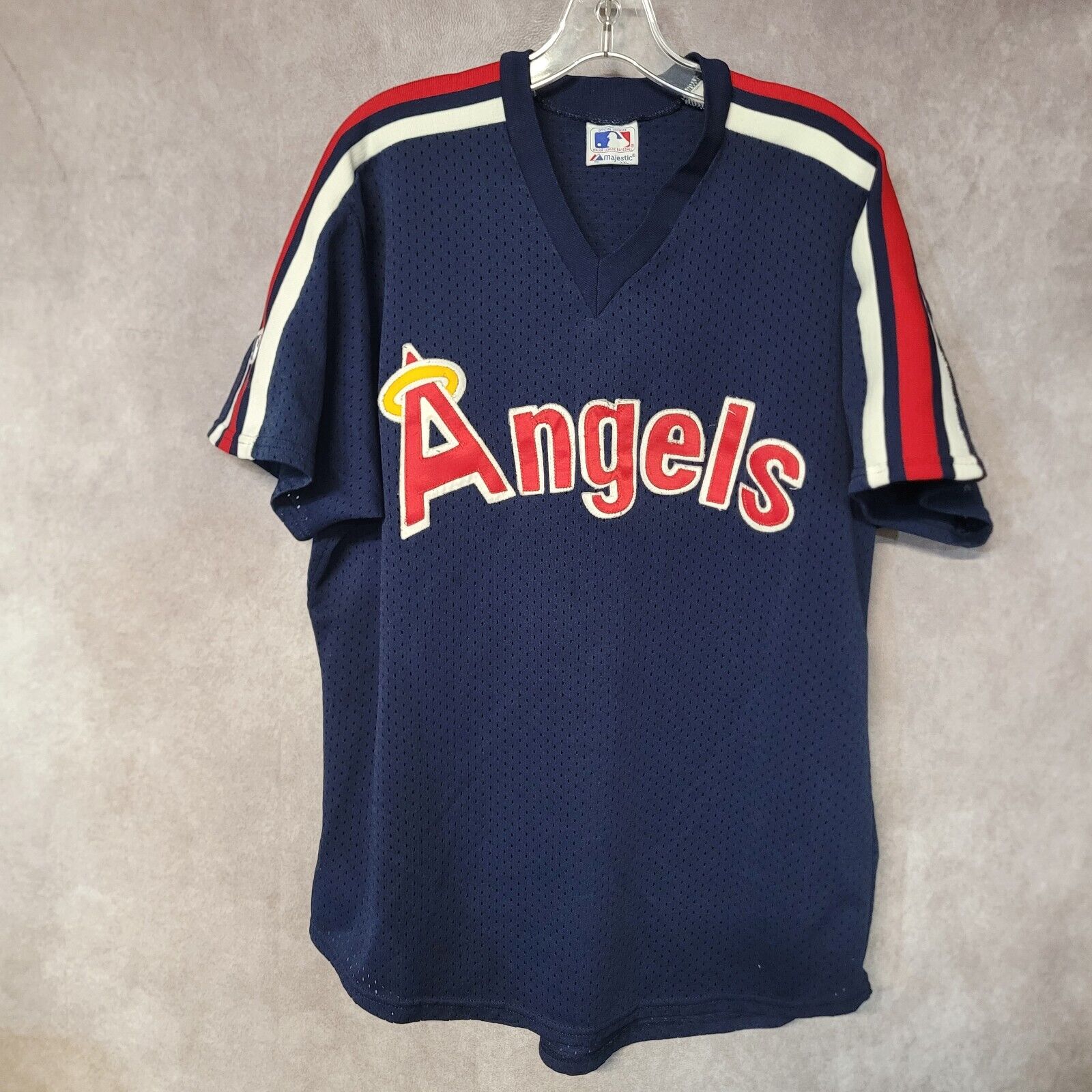 Rare Vintage 80s Majestic LA Anaheim California Angels Mesh Rare Vintage 80s Majestic LA Anaheim California Angels Mesh