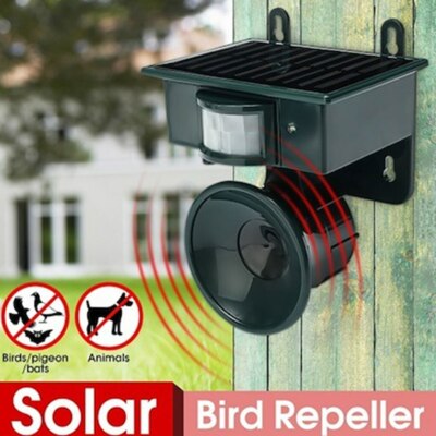 Solar Ultrasonic Bird Repellers Pest Control Scarer Deterrent Fox Motion Sensor