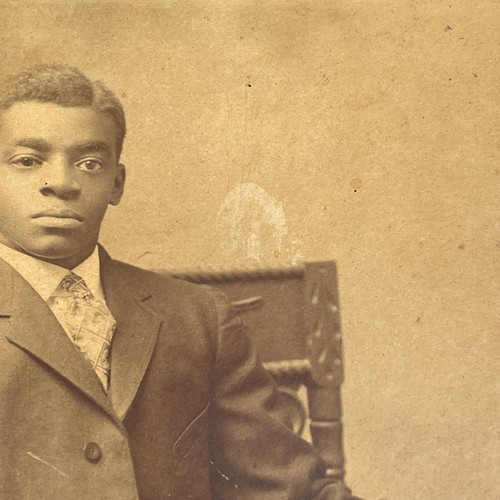 Antique Black White AFRICAN AMERICAN Photograph Estate Find  Cabinet Card