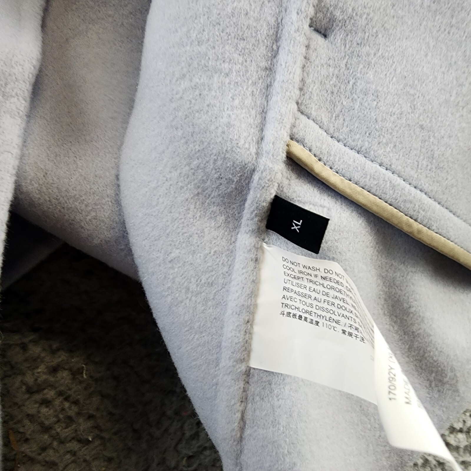 Theory Clairene Wool Cashmere Blend Coat Women's XL Harbour Melange Open Front - Picture 10 of 16