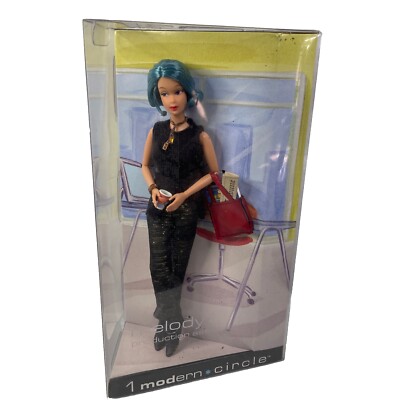 2003 Barbie MODERN CIRCLE MELODY Production Assistant New NIB Blue Hair B2525