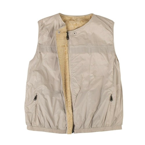 Pre-owned Brunello Cucinelli Yellow Astrakhan Fur Reversible Jacket Vest 42 $20995