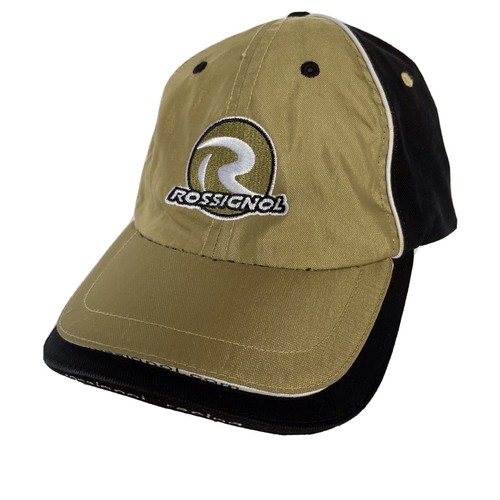 Fitted Double Brim Gold Black Cap Rossignol Racing