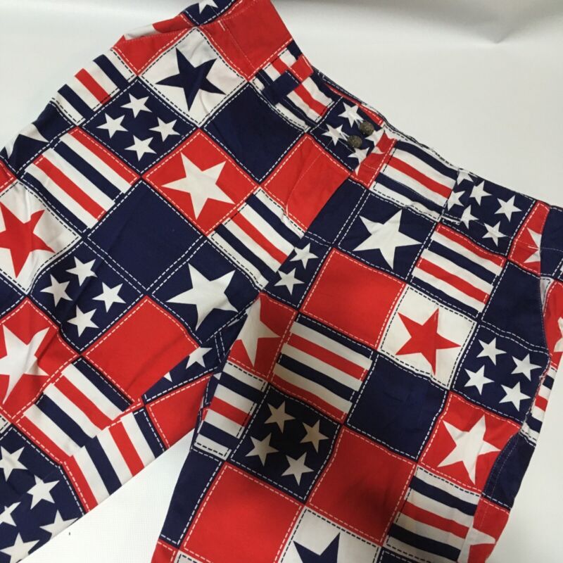 Loudmouth Women’s golf shorts Size 12 Red White And Blue Patriotic