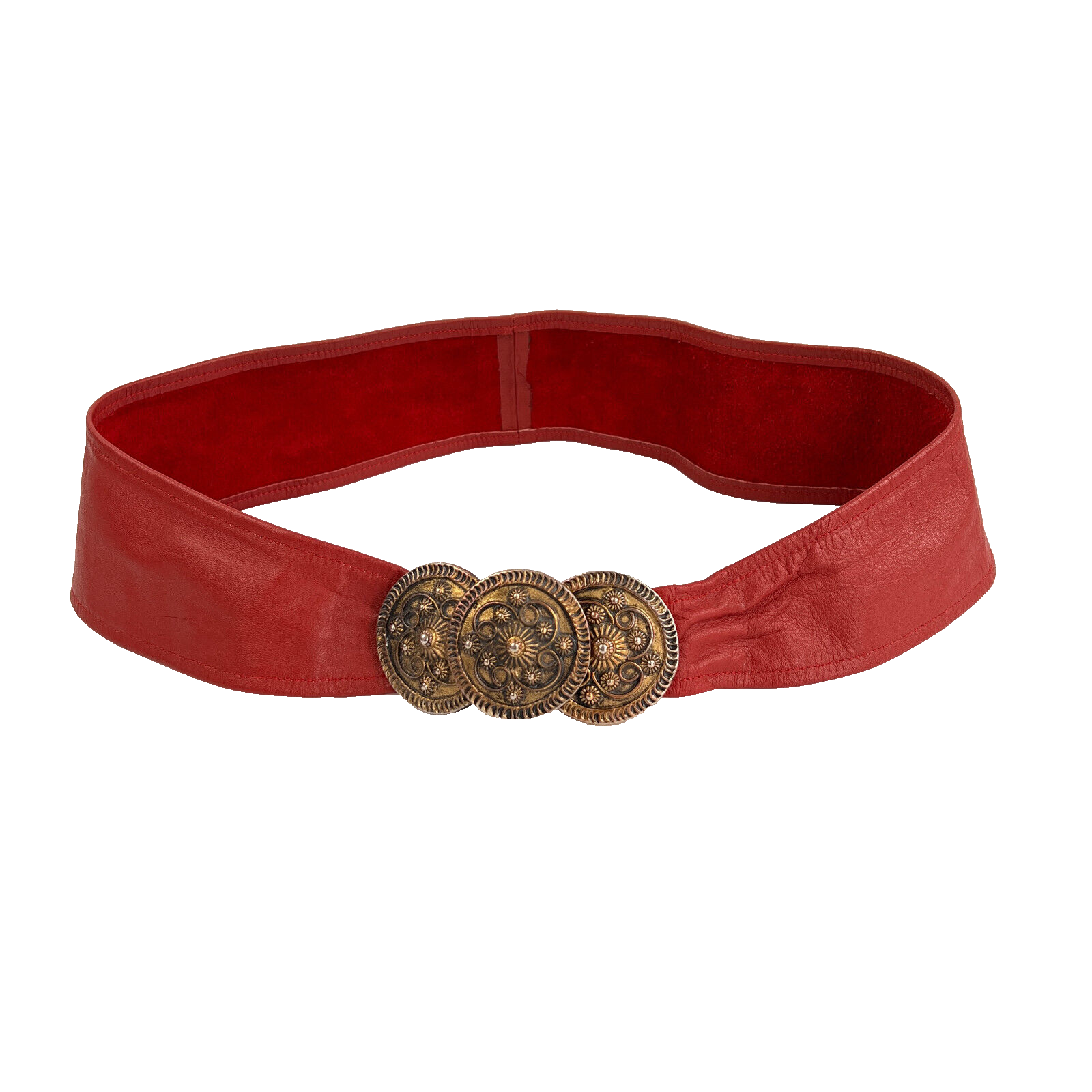 【希少】80's vintage reversible leather belt Vintage Brighton Black/Brown Reversible Belt w/ Silver Tone