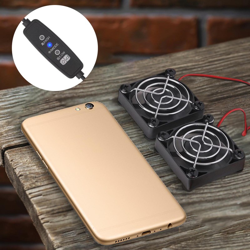 Mini USB Mobile Phone Cooling Pad Cooler Fan Radiator with 8 Small Suction Cup