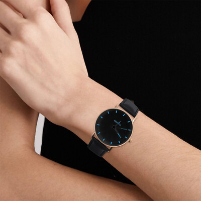 Business Stainless Mesh Quartz Watches Men's Fashion Ultra Steel Thin Watch