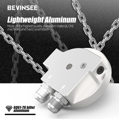 BEVINSEE For BMW E36 M3 E34 M50 S50 S52 S54 Engine Oil Cooler Adapter - Black