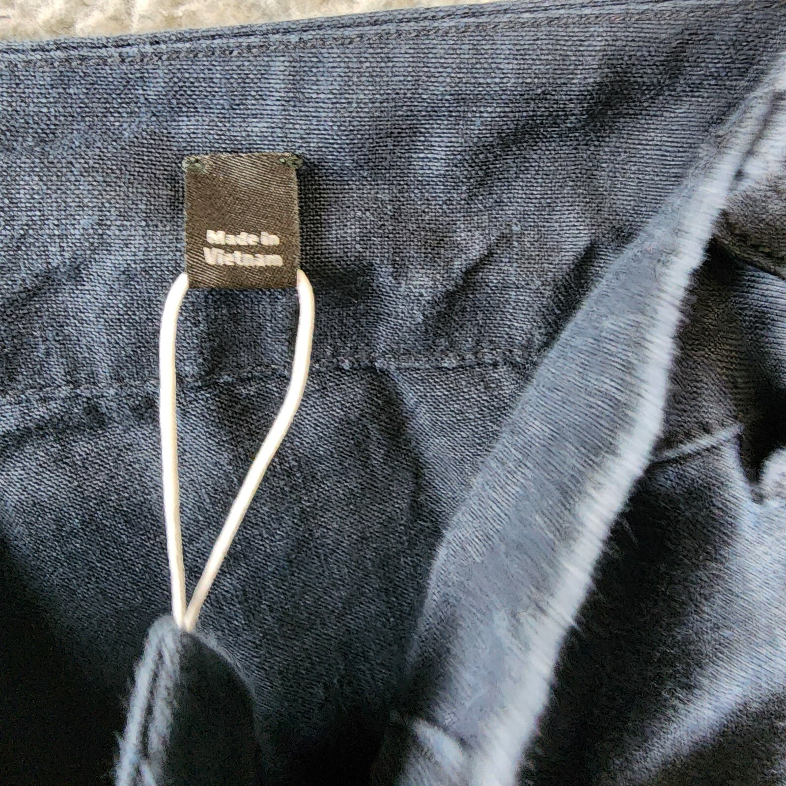Vince Garment-Dyed Hemp Cargo Shorts Men's 38 Coastal Blue Button Zip Closure - Picture 9 of 15