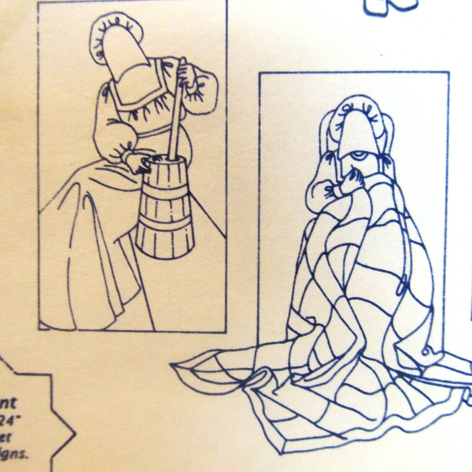 Aunt Marthas Hot Iron Transfers Sunbonnet Mother Daughter Too Needlework Designs