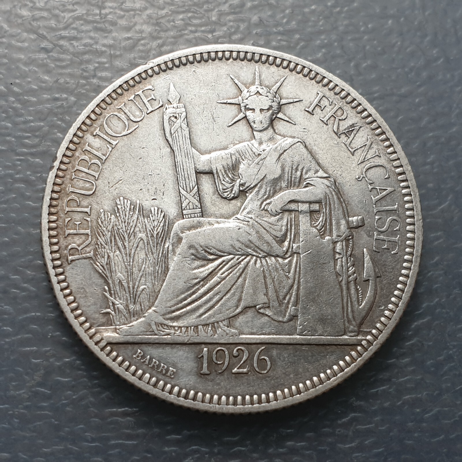 1926年 フランス 旧貨幣 PIASTRE DE COMMERCE 1926年 フランス 旧貨幣 PIASTRE DE COMMERCE 1926年 フランス 旧貨幣