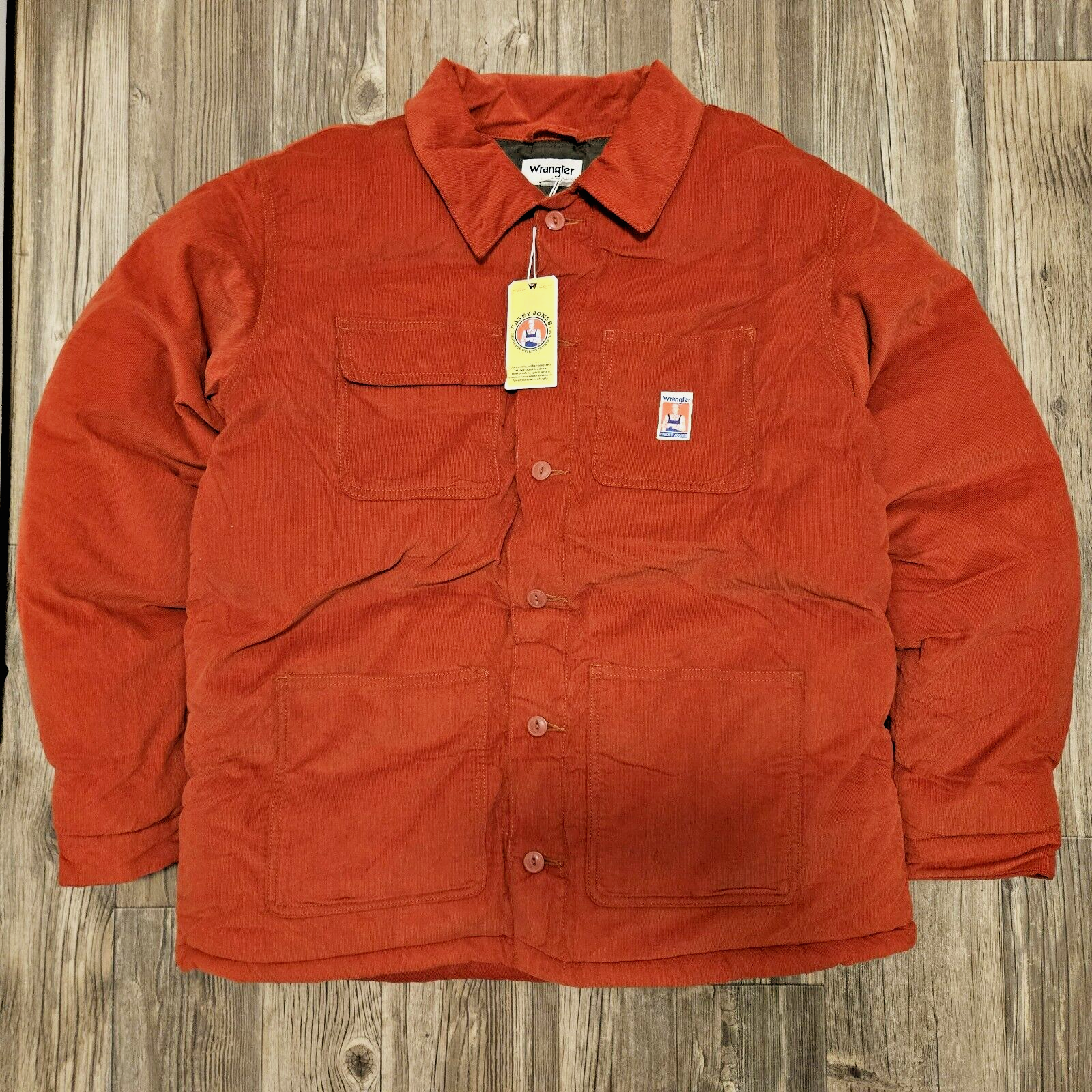 〈6(roku)〉corduroy name jacket／36size Men Retro Casual Corduroy Solid Color Work Short Jacket Long