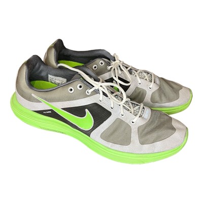 Nike Mens Lunaracer 2 385755 Gray Green Running Sneakers Size US 12.5