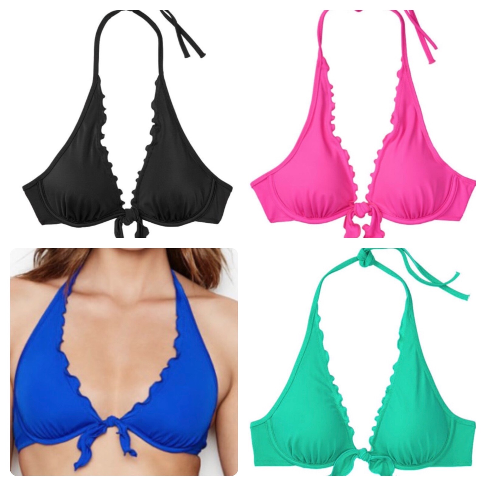 ruffle halter top swimsuit