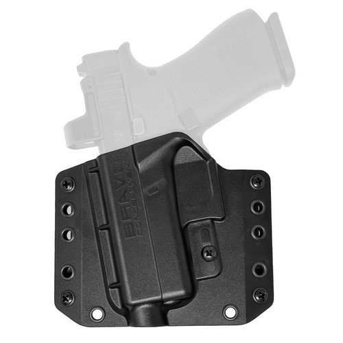 Bravo Concealment BCA OWB Holster Glock 43/43X Left Hand Black Polymer 1.5" Belt