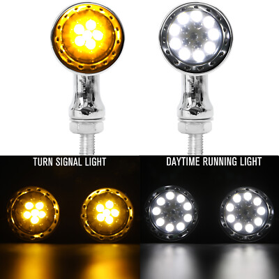 For Yamaha V Star 250 650 950 1100 Chrome LED Blinker Turn Signals Running Light