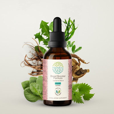 HerbEra Blood Booster Formula Tincture. Herbal Iron Blend 