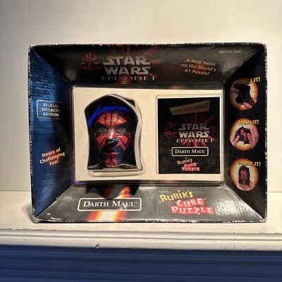 New Star Wars Episode I Darth Maul Rubik's Cube Puzzle 1999 Factory Sealed (B5)