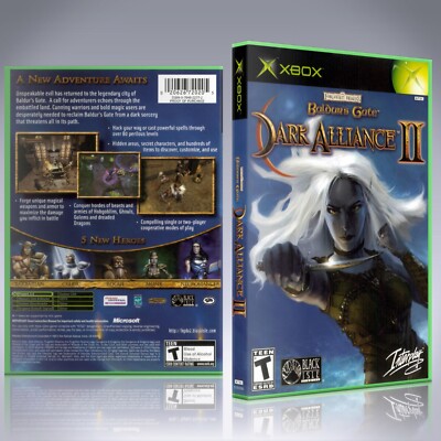 Xbox Replacement Case - NO GAME - Baldur's Gate - Dark Alliance II