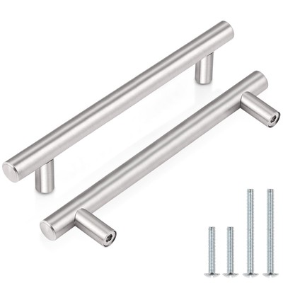 Probrico (25 Pack) 5 Inch Euro T Bar Cabinet Pulls , Stainless Steel