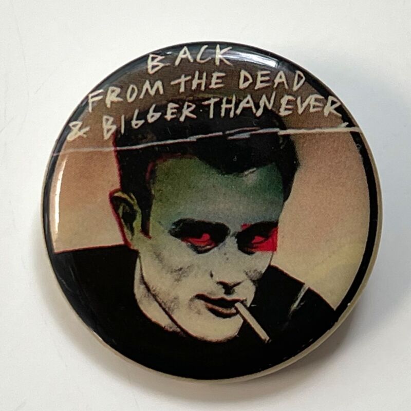 Vintage 1979 GARY PANTER James Dean Frankenstein Zombie pin button Easy Aces