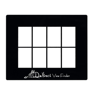 Davinci Artist Viewfinder - 3'' x 4'' Viewfinder for Drawing Allows Scene or Ob...