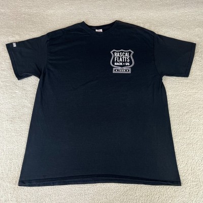 Rascal Flatts Shirt Mens Extra Large Black Local Crew 2018 Tour Concert Back Us