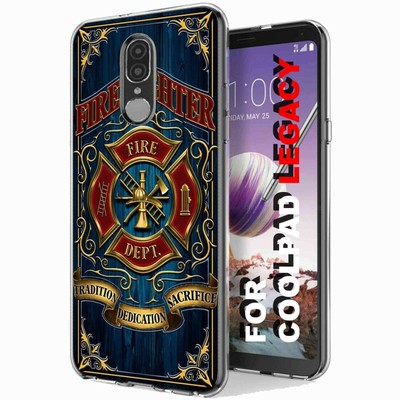 Total Guard Cover Case For Coolpad Legacy, Fire Fighter Plague, USA Print