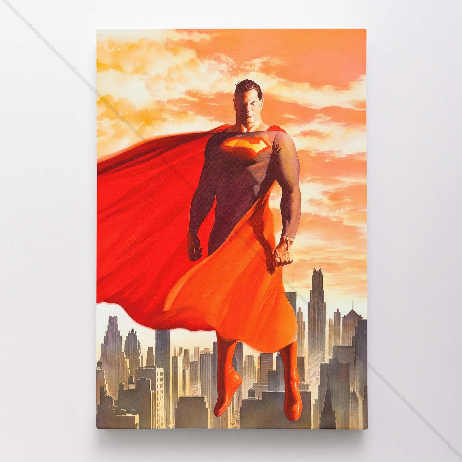 Superman Alex Ross Poster Canvas DC Comic Book Cover Justice League Art Print #A