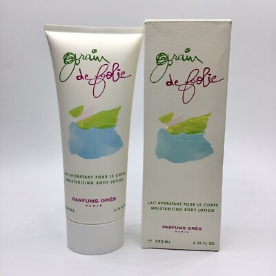 NIB PARFUMS GRES Grain de Folie Moisturizing Body Lotion 200 ml 6.76 oz 6.8 oz