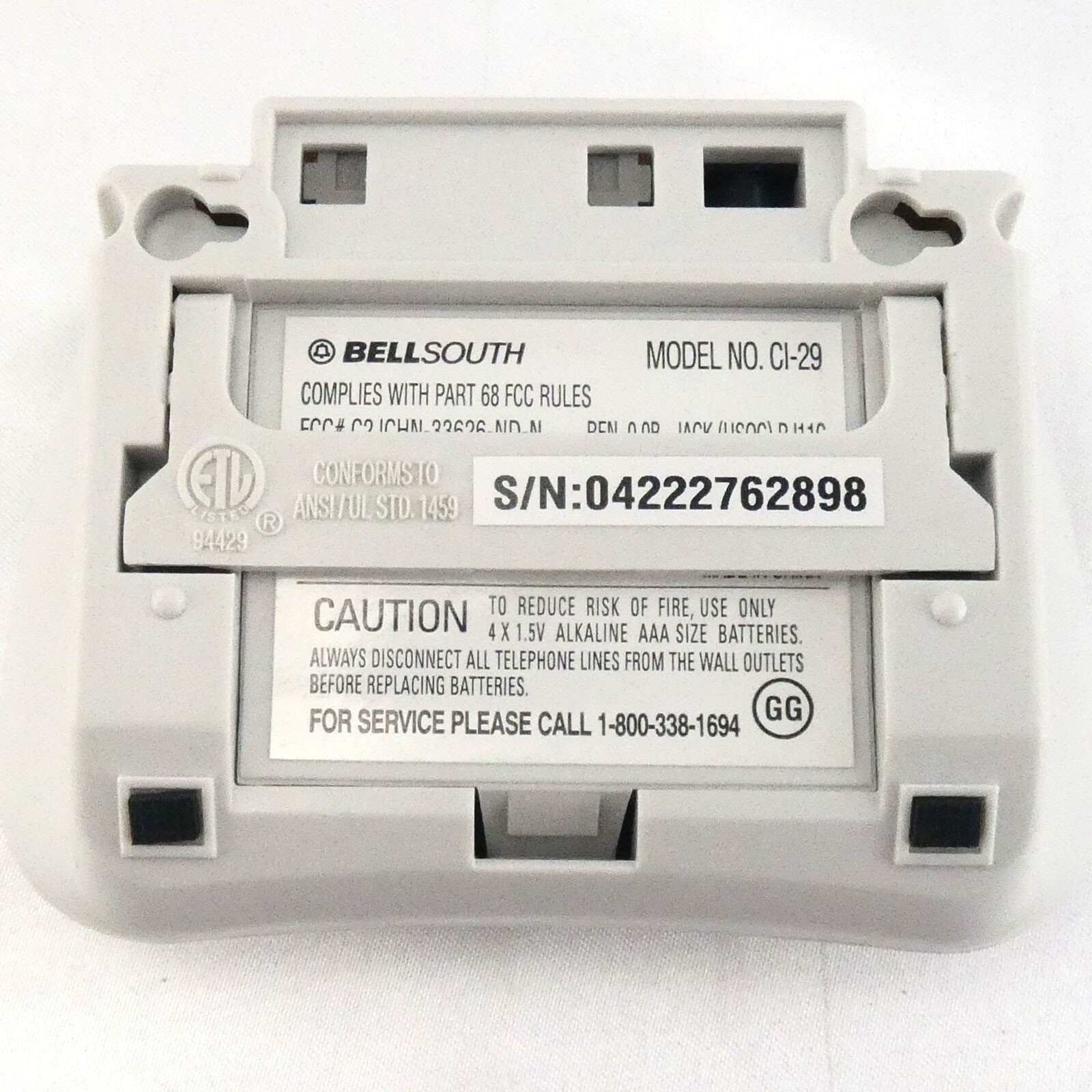 BellSouth CI-29 Caller ID Display Name & Number w/ 129 Memory