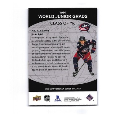2022 Upper Deck Series 2 #WG-1 Patrik Laine World Junior Grads