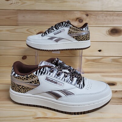 REEBOK CLUB C DOUBLE REVENGE/ BEIGE/ ANIMAL PRINT GY4875 (AUTHENTIC GUARANTEED)