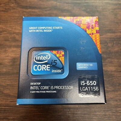 Intel Core i5-650 3.2GHz LGA1156 CPU With Cooler NOS