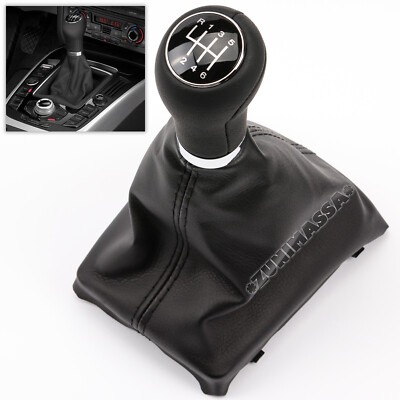 pour AUDI A4 A5 B8 Q5 CUIR POMMEAU LEVIER DE VITESSE 6 VITESSES SOUFFLET GUÊTRE