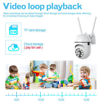 2x 1080P HD WIFI Camera Wireless indoor CCTV IP PTZ Smart Home Security IR Cam
