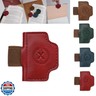 Personalized Magnetic Bygone Mark Bookmark with Pen Holder, 26 Letters Name Initial Custom Leather Book Mark for Women, Gifts for Book Lovers and Readers (Red,X)
