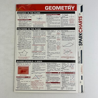 Geometry SparkCharts Laminated Hardcover by SparkNotes