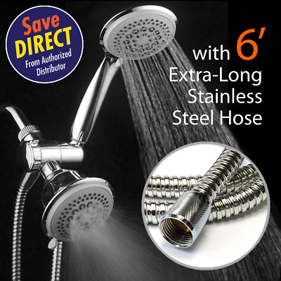 And Hand Shower Dual 3-way-combo With 6 Ft Hose