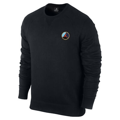 

Мужская толстовка Jordan AJ VIII Graphic Crew черно-синяя лагуна 706731-010, Черный