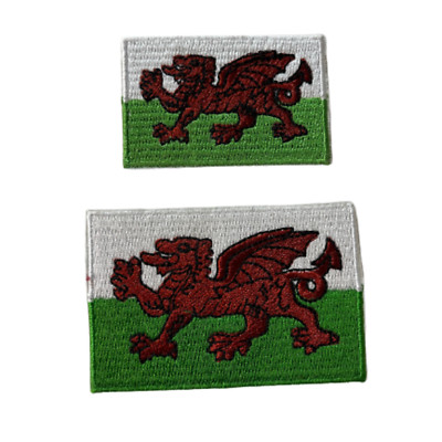 Iron On National Flags- Scotland Wales England Embroidered Patch Emblem Applique