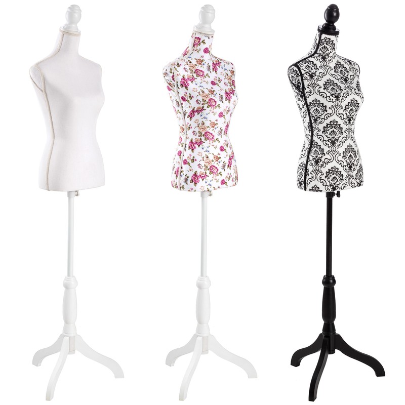 Mannequin De Couture Torse Femme RÃ©Glable En Hauteur 133 - 168 Cm