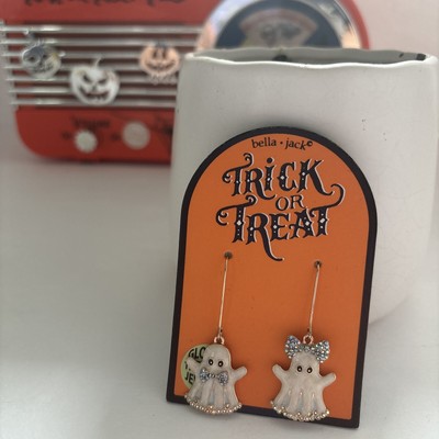 Bella Jack Halloween Trick Or Treat Mr And Mrs Ghost Glow In The Dark Earrings