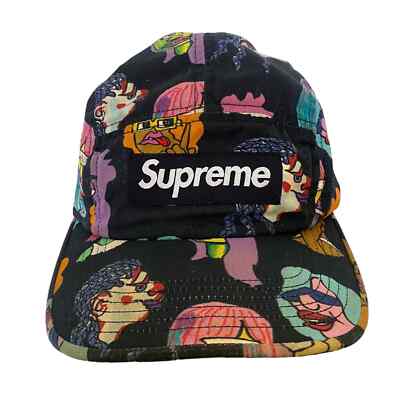 Supreme Gonz Heads Camp Hat Cap Black 5 Panel