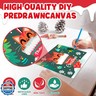 conda Pre Printed Canvas for Painting 12 Pcs 6 x 6 Inch, Pre Drawn Canvas Boards with Christmas Pictures to Paint, Theme Canvas Panels Set for Beginners Students, DIY Paint Art Supplies