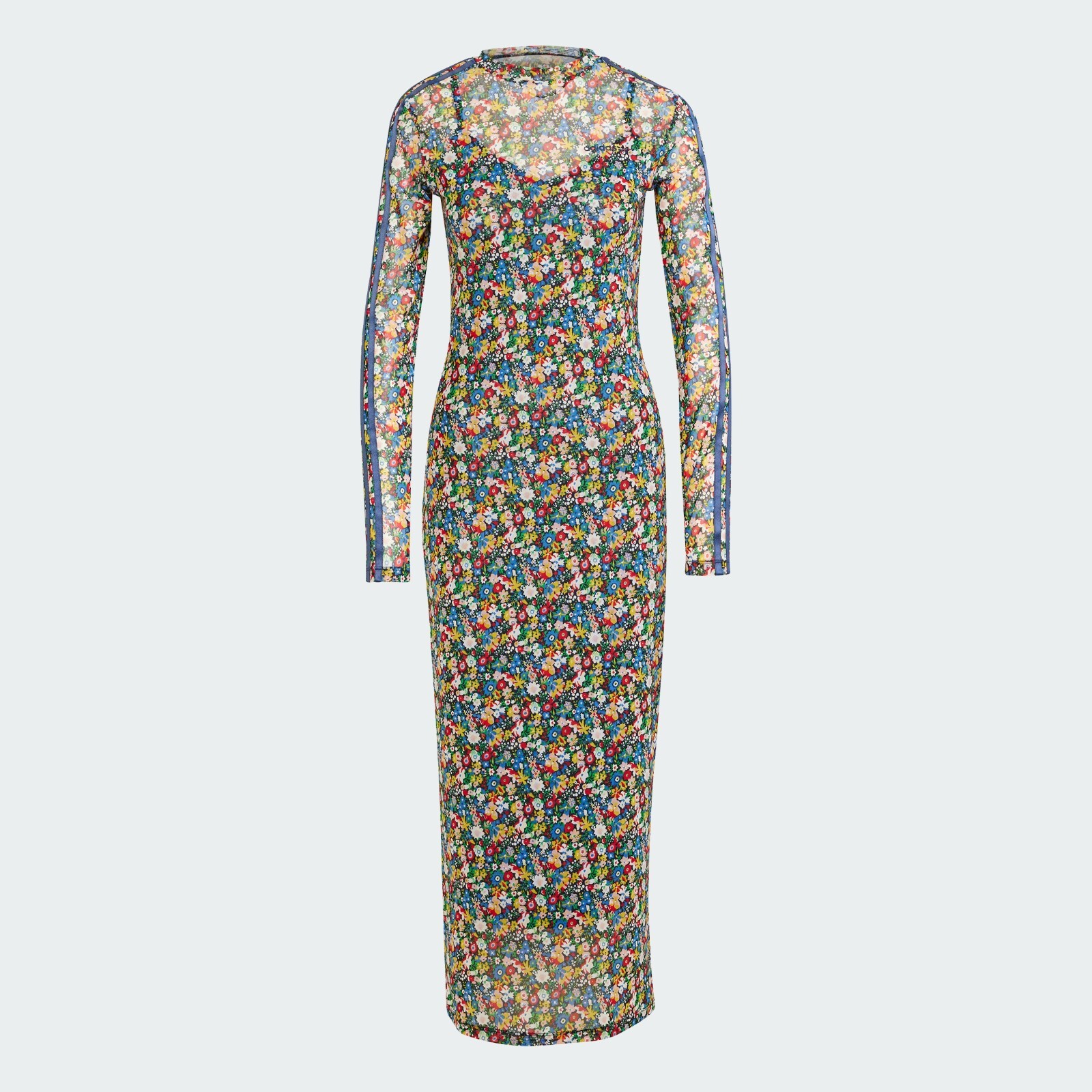 レア adidas FLORAL ENGRAVING LONG DRESS Adidas Originals Women's Sz. S FLORAL ENGRAVING LONG DRESS