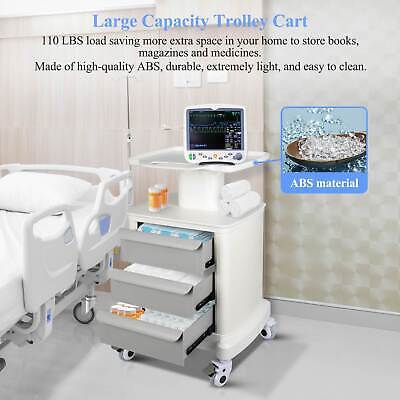 Medical Mobile Ultrasound Cart & Hospital Instrument Trolley for Imaging Scanner