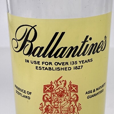 Vintage 1960 s Ballantine s Fine Scotch Whiskey Of Scotland Highball Glass